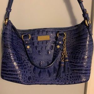 Brahmin blue mini Asher bag purse